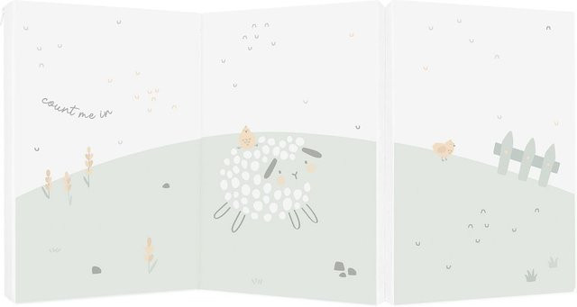 Kikka boo Babybett Faltmatratze Tiere aus Baumwolle mit Reißverschluss, grün, B/T/H: 120 x 60 x 5 cm - Bild 1