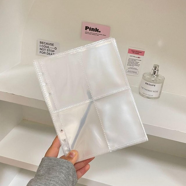 KTY Fotokartenhalter A5 Sammelbuch aus PVC in Weiß und Transparent - Bild 1