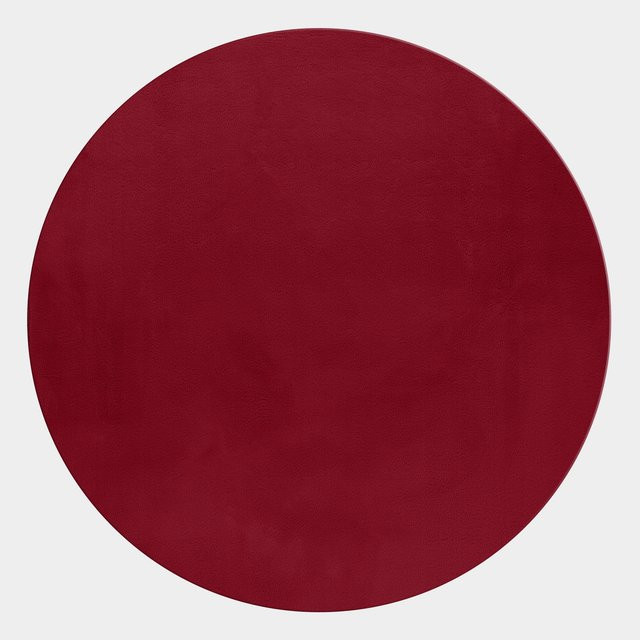 Waschbarer Kurzflorteppich NECKAR von Kadima Design, rund, einfarbig, Rot, Durchmesser: 120 cm - Bild 1