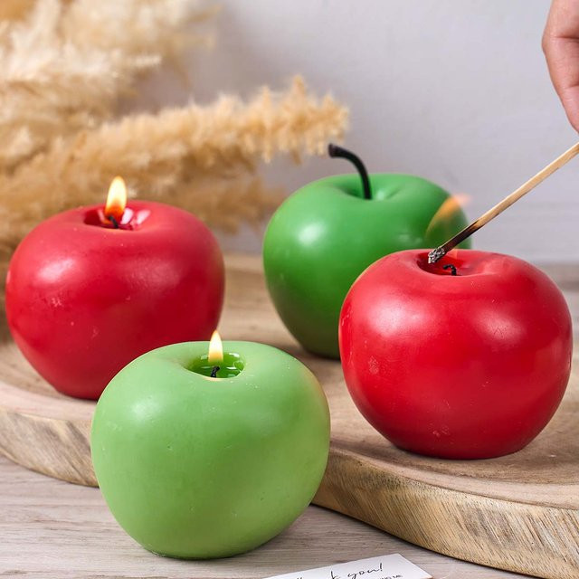 Silikonform Apfel für DIY Kerzen, Seife und Gips für handgemachte Weihnachtsornamente und Aromatherapie - Bild 1