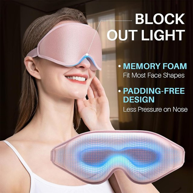 3D-Schlaf-Augenmaske, Unisex, 100 % Lichtblockierend - Bild 1