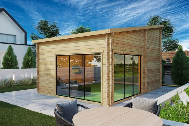Gartenzimmer Golfsimulator 5 mit den Maßen Breite: 6 m, Tiefe: 5 m - Bild 1