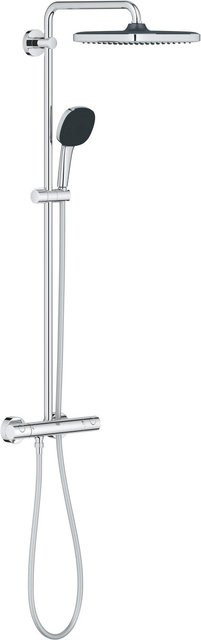Grohe Brausegarnitur Vitalio Comfort 250 Thermostat mit Handbrause und Kopfbrause in Chrom Eckig - Bild 1