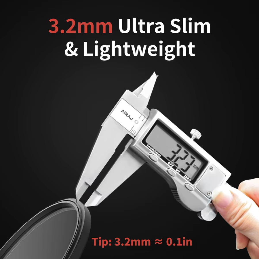 Mecoright Professionelles Kameraobjektiv-Filterset UV CPL ND8 Black Mist 1/4 HD Mehrfach Beschichtet, Farbe: Schwarz, Durchmesser: 37-82mm - Bild 3