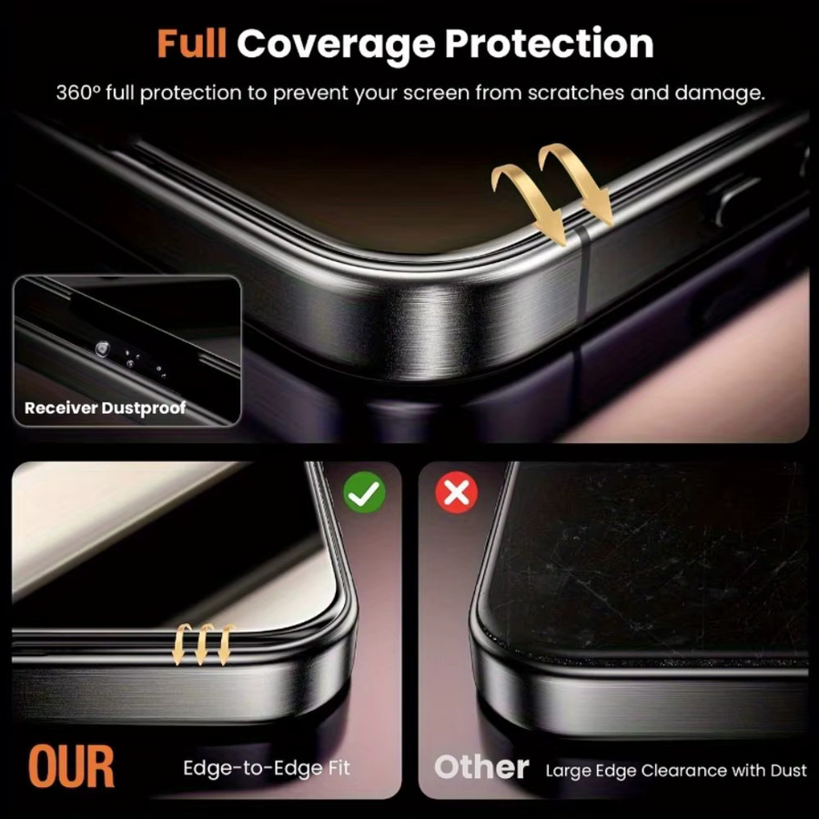 NNBILI 5 Stück Privacy Displayschutzfolie aus 9H gehärtetem Glas für iPhone 14/15/16/17 Serien, Anti-Spion, transparent - Bild 1
