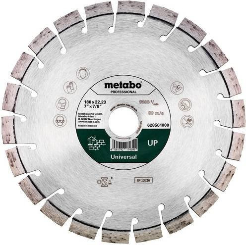 Metabo Diamanttrennscheibe Universal Professional für Beton und Stein, Farbe: Silber, Durchmesser: 180 mm, Bohrungs-Ø: 22,23 mm - Bild 1
