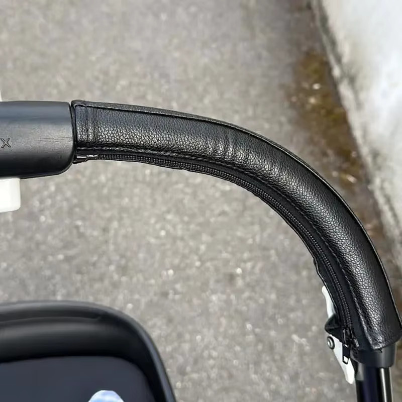 Leder Abdeckung für Cybex Priam 2/3/4 und Mios 2/3 Kinderwagen als Ersatz Handlauf Schutzhülle für den Push Griff in Schwarz oder Braun - Bild 5