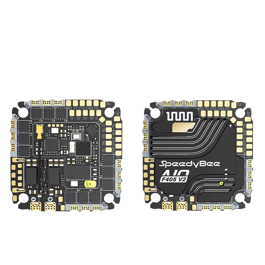 SpeedyBee F405 AIO V2 Flight Controller mit 35A 40A 2IN1 ESC, ICM-42688 Gyro, 3-6S, Dual BEC, DSHOT600/300 und DJI O3 O4 Air Unit Unterstützung, Schwarz - Bild 4