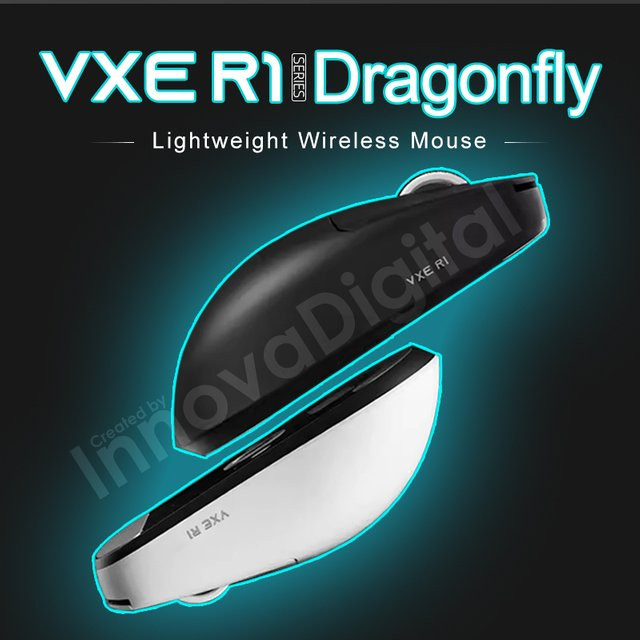 ATK VXE Dragonfly R1 Pro MAX Kabellose Gaming-Maus mit PAW3395 Sensor in Weiß für E-Sport und FPS Shooter - Bild 1