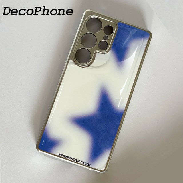 Blue Star Gradient Epoxy Handyhülle Anti-Sturz für Samsung Galaxy S23 S24 S25 Plus FE Ultra Edge in Blau - Bild 1