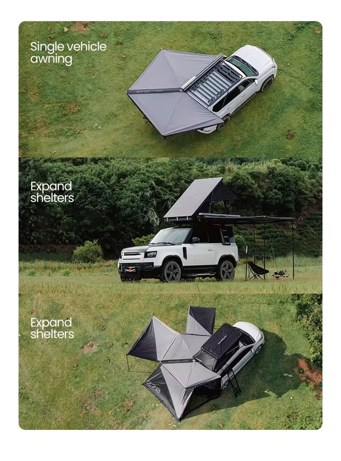ADA OVERLAND Freistehende 270° Outdoor Pop-up Markise für 4x4 Offroad-Autos in Grau - Bild 4