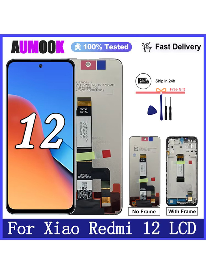 Xiaomi Redmi 12 4G 5G LCD Display mit Touchscreen Digitizer Montage in Schwarz - Bild 5