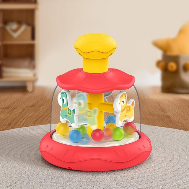 Binchi Outdoor Product Baby-Druck-Drehspielzeug Tiere Lernspielzeug, Rosa Grün Rot, ab 0 Jahre - Bild 1