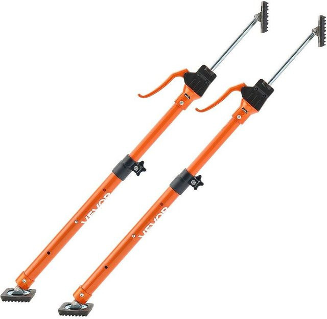 Buying Solutions, MB 2er-Pack Schrank-Stützstangen aus Stahl in Orange, verstellbare Teleskop-Schnellstützstangen mit 3-Hände-System, Tragkraft bis 100 kg, Länge: 64,5-115 cm - Bild 1