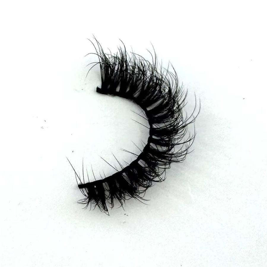AMSDCN Streifenwimpern, künstlicher Nerz, D-Curl, 7 Paar, 9–20 mm - Bild 4