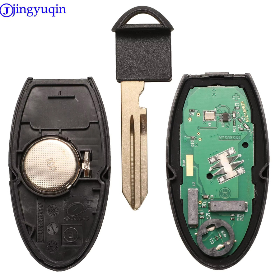 Jingyuqin Fernbedienung Autoschlüssel TWB1J701 85E3-1HH0D in Schwarz für Nissan March Sunny Tiida Livina Sylphy Altima Maxima mit 315 MHz und ID46/pcf7952 Chip - Bild 3