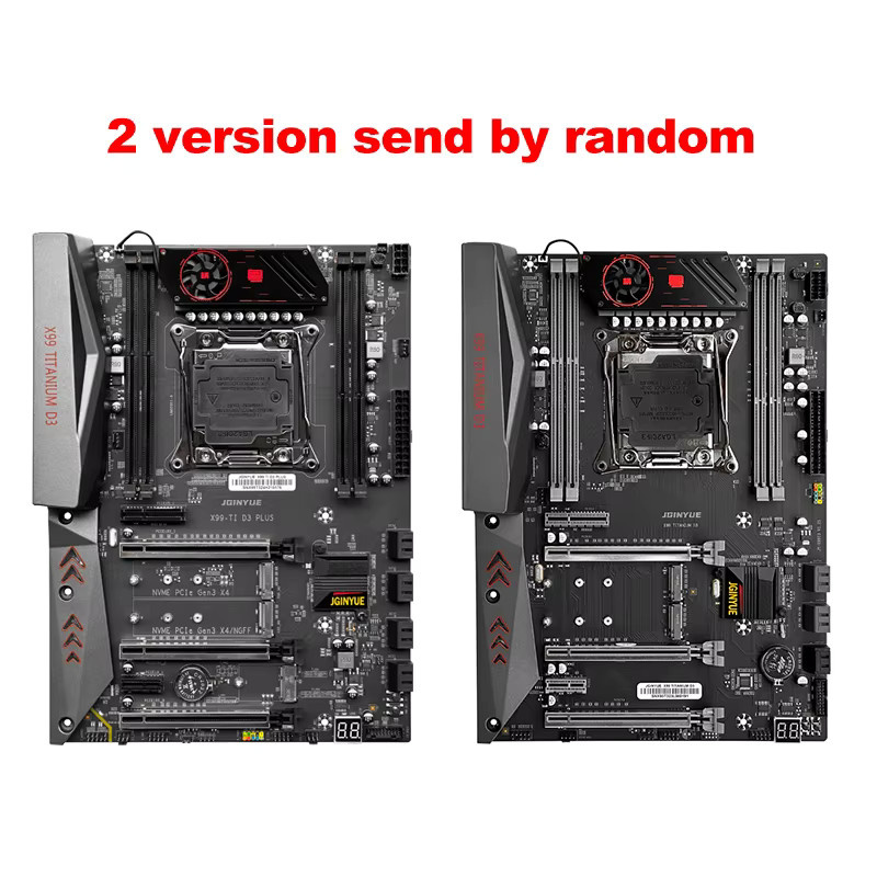 JGINYUE X99 TITANIUM D3 ATX Mainboard für Intel LGA 2011-3 E5 V3 V4 mit DDR3 RAM, M.2 NVMe und USB-C in Schwarz - Bild 5