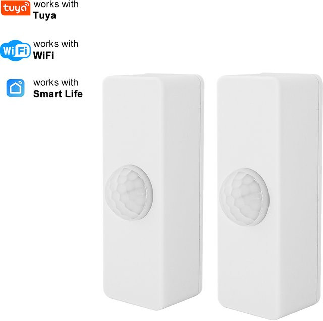 Tuya WiFi PIR-Bewegungssensor Infrarot-Körperdetektor in Weiß für Smart Home Sicherheitssysteme kompatibel mit Smart Life Alexa und Google Home - Bild 1