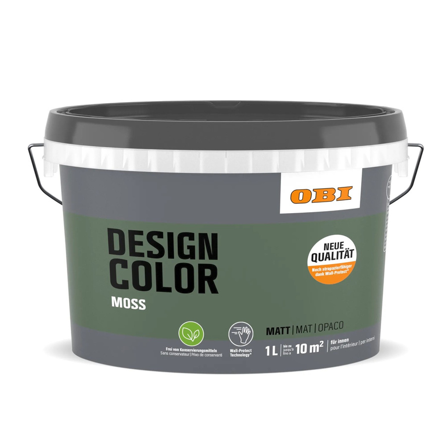 OBI Design Color 1 Dispersionfarbe Mossgrün auf Wasserbasis - Bild 2