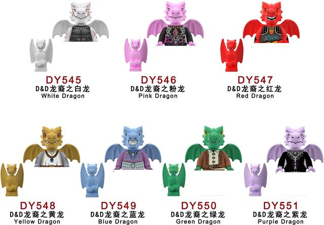 Bandai Warriors Bausteine, Dragonborn Mittelalterliche Drachen Ritter Soldaten, Puppen - Bild 1