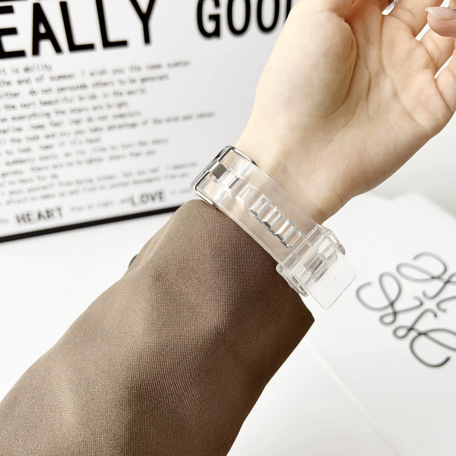 RWBANDS Uhrenarmband Xiaomi Mi Band 8 Pro, Silikon, Transparent, Unisex - Bild 2