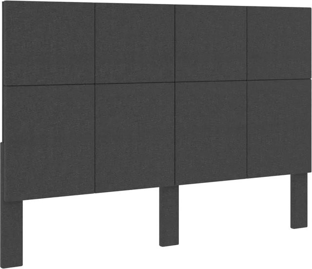 vidaXL Kopfteil gepolstert in Dunkelgrau aus Stoff, Breite: 140 cm, Höhe: 200 cm - Bild 1