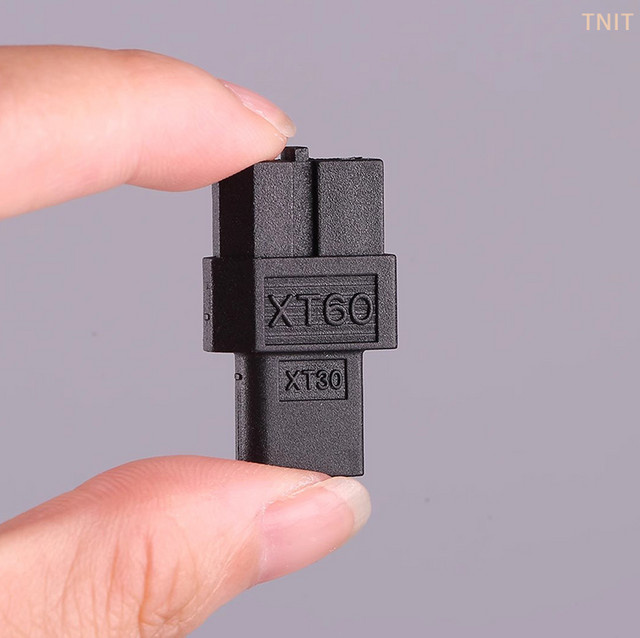 HOTA XT60 Buchse auf XT30 Stecker Adapter für RC-Flugzeug-Batterieanschluss, Schwarz - Bild 1