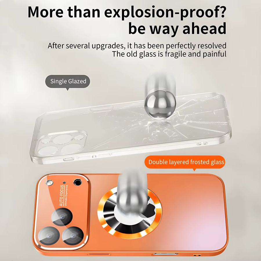EIENACOCO Magnetische Handyhülle mit Kameraschutz für iPhone 17 16 15 14 13 12 Pro Max und Plus, MagSafe kompatibel, Farbe: Schwarz - Bild 3