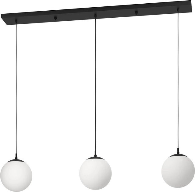 Eglo Pendelleuchte Rondo 3-flammig Schwarz mit Glaskugeln E27 - Bild 1