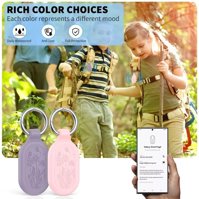 Samsung SmartTag 2 Schutzhülle aus weichem Silikon in Lila - Bild 4