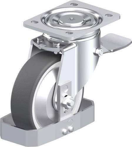 Blickle Stahlblech-Lenkrolle LH-POTH 150G-ST-FA-FS in Grau mit 150 mm Rad-Durchmesser und 500 kg Tragfähigkeit - Bild 1