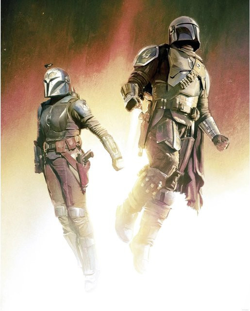 Komar Vlies Fototapete Star Wars The Mandalorian Flight Mehrfarbig - Bild 1