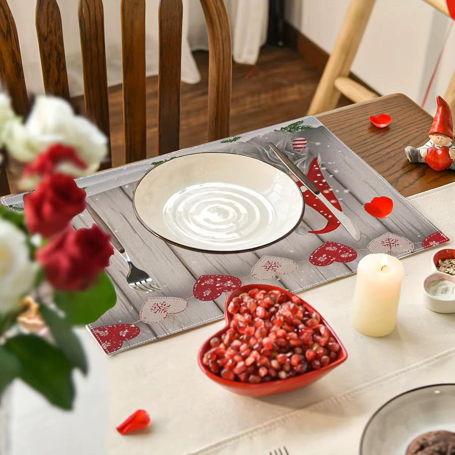 VIKAMA Weihnachts-Tischsets mit Zwergen-Design für Esszimmer, Küche und Party-Dekoration - Bild 3