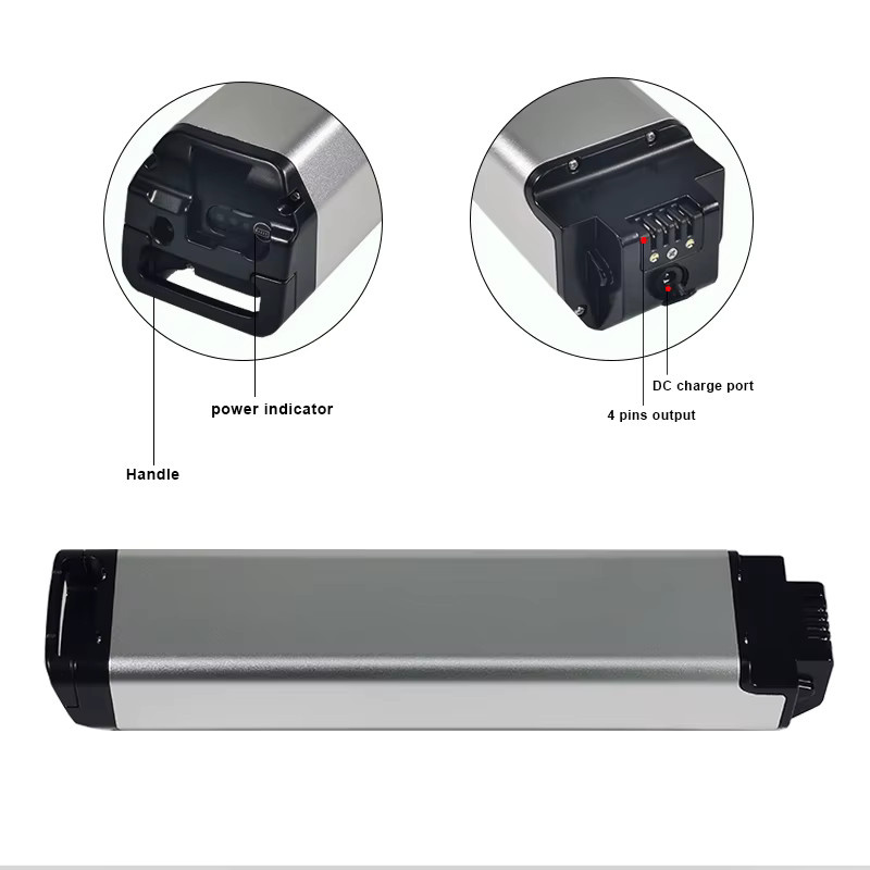 Dengfu Li-Ion Akku für E-Bike Inframe M500 M600, 48V, 13Ah oder 17,5Ah, Farbe Silber - Bild 2
