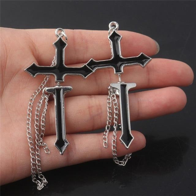 Ohrringe Allbestart, Metall, Schwarz, Vintage, Damen - Bild 1