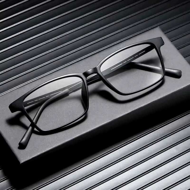 MDOD Lesebrille Herren, Vollrand, rechteckig, Titanlegierung, schwarz - Bild 2