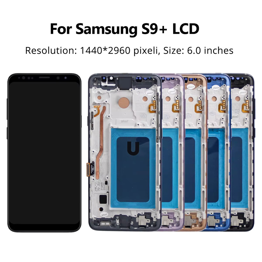 Samsung S9 Plus Display Touchscreen mit Rahmen-Digitizer in Schwarz für Samsung S9+ G965 G9650 LCD - Bild 2