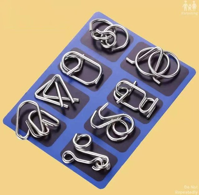 Linyi toy Montessori Puzzle, Metall, ab 7 Jahren, 24-teiliges Set - Bild 1