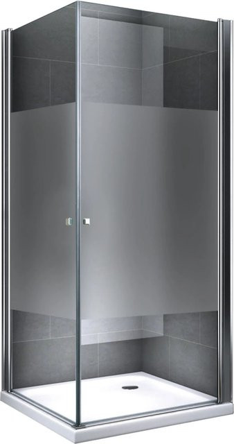 Dein Bau Projekt Duschkabine Glasdusche mit Badewanne, Glas frosted, B/T/H: 90 x 90 x 195 cm - Bild 1