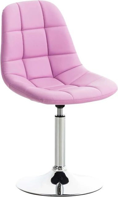 DELUKE Esszimmerstuhl OSKAR in Pink mit Kunstleder und Metallgestell in Chromoptik, H x B x T: 84 x 48 x 52 cm - Bild 1