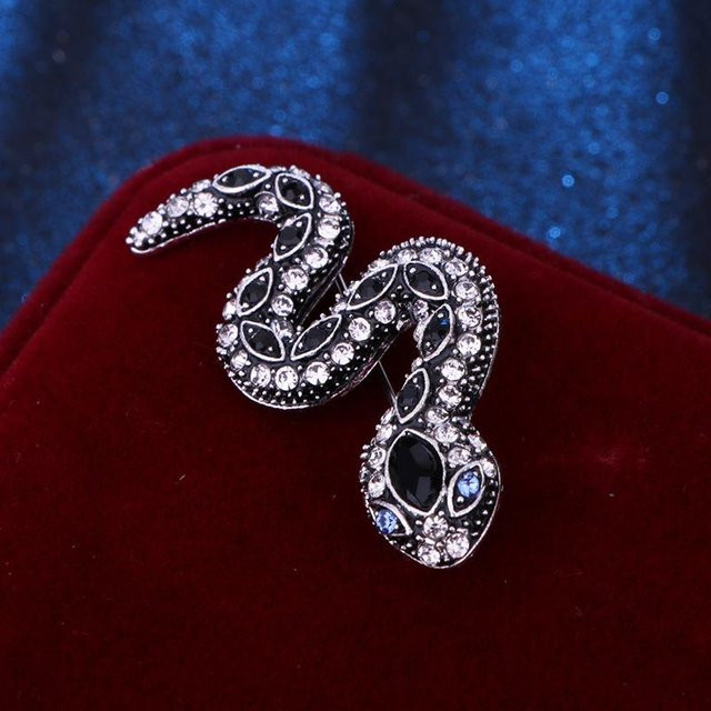 YIRAN Brosche, Schlange, Kristallstein, Strass, Unisex - Bild 1