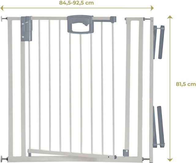 Geuther Tür- und Treppenschutzgitter Easylock Plus aus Metall in Anthrazit oder Weiss, Breite: 84,0 cm bis 92,5 cm - Bild 1