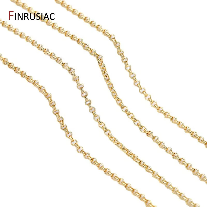 FINRUSIAC Kabelgliederkette, 14 Karat vergoldetes Messing, Unisex - Bild 2