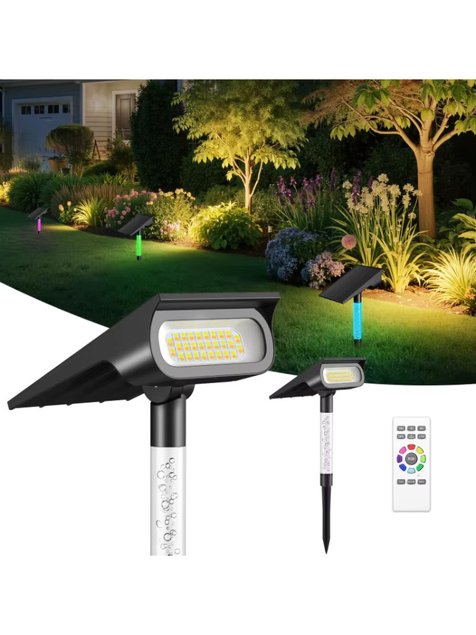 intelamp Solar-LED-Spotlights für den Außenbereich mit 4000 mAh und 3 Farbmodi zur Gartenbeleuchtung - Bild 7