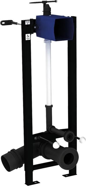 Delabie TEMPOFIX 3 Vorwand-Installationssystem für wandhängendes WC in Schwarz mit höhenverstellbarer Stahlkonstruktion und D110 Set 1/2 - Bild 1
