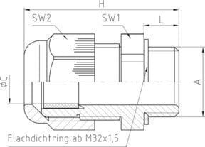Jacob Kabelverschraubung PA M16x1,5 in Grau aus Kunststoff - Bild 1