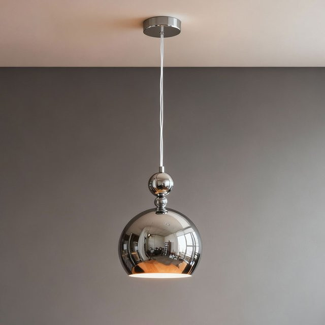 Ynhaw Pendelleuchte im Bauhaus-Stil, minimalistische Designer-Hängeleuchte in Chrom für Wohnzimmer und Esszimmer - Bild 1