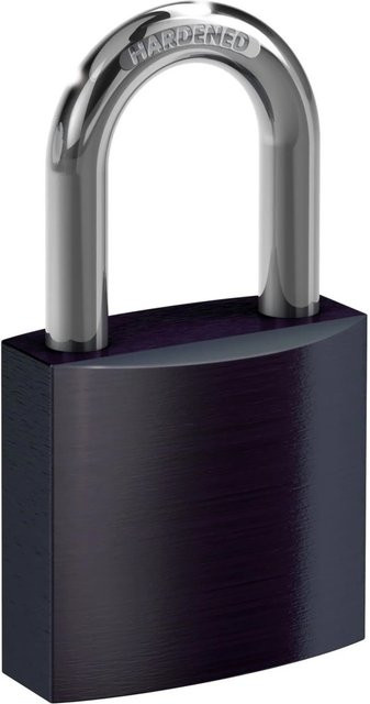 Basi Vorhängeschloss VHS 619 in Schwarz mit Aluminiumgehäuse und 2 Schlüsseln, verschiedenschließend und gravurfähig - Bild 2