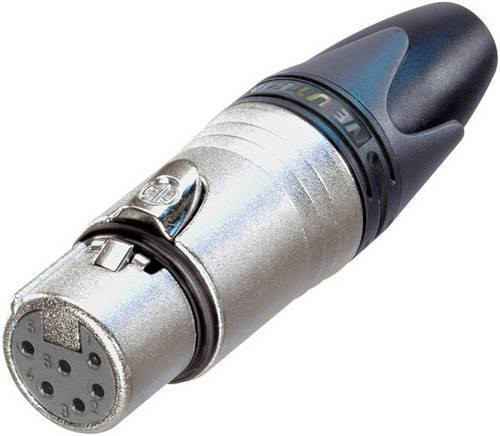 Neutrik NC6FXX XLR-Steckverbinder Buchse gerade mit 6 Polen in Silber - Bild 1