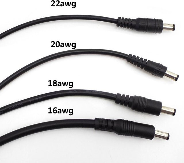 DC Stecker-Buchse Stromversorgungsanschluss Verlängerungskabel 5,5x2,1mm in Schwarz für LED-Streifen K5 - Bild 1